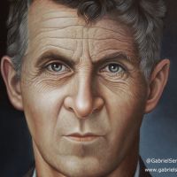 Retrato - Pintura al Oleo Ludwig Wittgenstein por Gabriel Serna