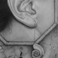 Listen - Detail - Pencil Drawing by Gabriel Serna