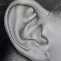 Listen - Detail - Pencil Drawing by Gabriel Serna