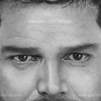 Ricky Martin - Detail - Pencil Drawing by Gabriel Serna